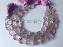 Pink Amethyst Hammered Nuggets Shape Beads